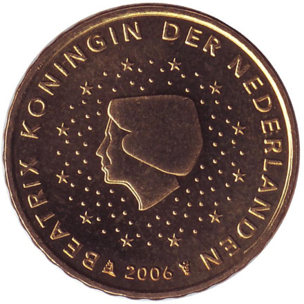 Монета 10 евроцентов. 2006 год, Нидерланды.