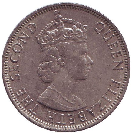 Монета 50 центов. 1957 год (KN). Малайя и Британское Борнео.