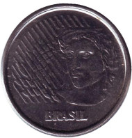 Монета 1 сентаво. 1997 год, Бразилия. Фигура Республики. Монета 1 сентаво. 1997 год, Бразилия. Фигура Республики.
