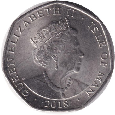 Монета 50 пенсов. 2018 год, Остров Мэн. 100 лет окончанию Первой Мировой войны.