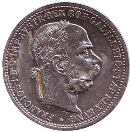Монета 1 крона. 1900 год, Австро-Венгерская империя. Австрийский тип. Монета 1 крона. 1900 год, Австро-Венгерская империя. Австрийский тип.