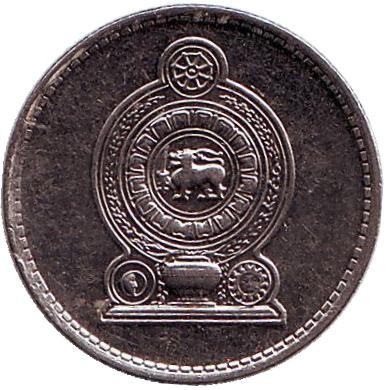 Монета 25 центов. 1996 год, Шри-Ланка.