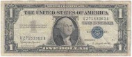 Банкнота 1 доллар. 1957 год, США. "U". P-419b.  Банкнота 1 доллар. 1957 год, США. "U". P-419b.