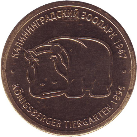 Кенгуру. Калининградский зоопарк. Сувенирный жетон. Калининград, Россия. 