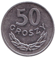 Монета 50 грошей. 1983 год, Польша. Монета 50 грошей. 1983 год, Польша.