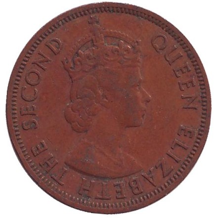 Монета 1 цент. 1964 год, Восточно-Карибские государства. Монета 1 цент. 1964 год, Восточно-Карибские государства.