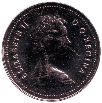 Монета 1 доллар. 1979 год, Канада. aUNC. Индейцы в каноэ.