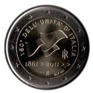 Монета 2 евро, 2011 год, Италия. 150 лет единства Итальянской Республики. Монета 2 евро, 2011 год, Италия. 150 лет единства Итальянской Республики.