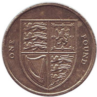 Монета 1 фунт. 2012 год, Великобритания. Королевский Щит. Монета 1 фунт. 2012 год, Великобритания. Королевский Щит.