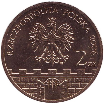 Монета 2 злотых, 2006 год, Польша. Ныса.