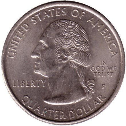 Монета 25 центов (P). 1999 год, США. Пенсильвания. Штат № 2.