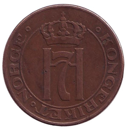 Монета 5 эре. 1916 год, Норвегия. Монета 5 эре. 1916 год, Норвегия.