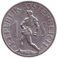 Монета 1 шиллинг. 1947 год, Австрия. Монета 1 шиллинг. 1947 год, Австрия.