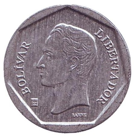 Монета 20 боливаров. 2001 год, Венесуэла. Немагнитная.