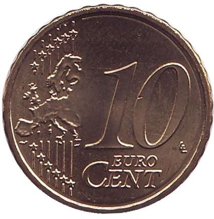 Монета 10 центов. 2009 год, Австрия.