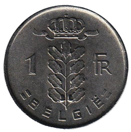 Монета 1 франк. 1952 год, Бельгия. (Belgie)