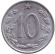 Монета 10 геллеров. 1968 год, Чехословакия.