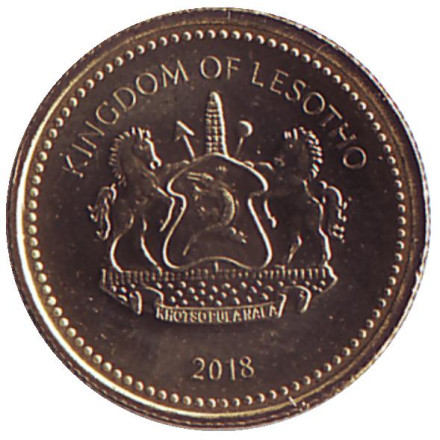 Монета 10 лисенте. 2018 год, Лесото. Ангорская коза.