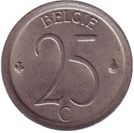 Монета 25 сантимов. 1970 год, Бельгия. (Belgie) Монета 25 сантимов. 1970 год, Бельгия. (Belgie)