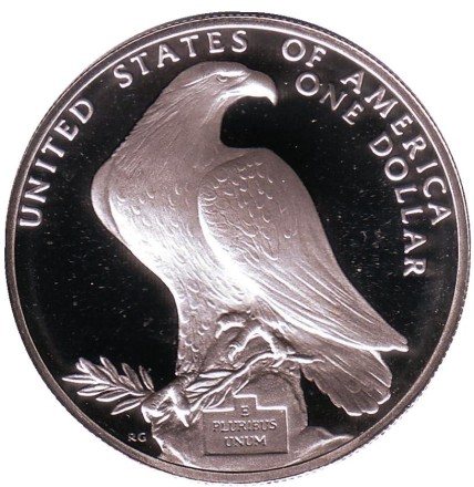 Монета 1 доллар. 1984 год (S), США. Proof. XXIII летние Олимпийские Игры, Лос-Анджелес 1984.
