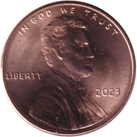 Монета 1 цент. 2023 год (P), США.