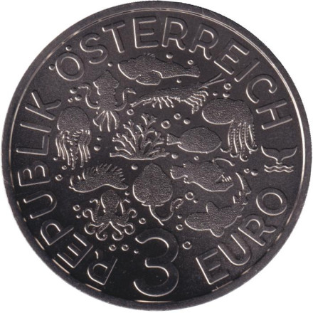 Монета 3 евро. 2024 год, Австрия. Серия "Светящаяся морская жизнь". Пелагия ночная. Монета 3 евро. 2024 год, Австрия. Серия "Светящаяся морская жизнь". Пелагия ночная.