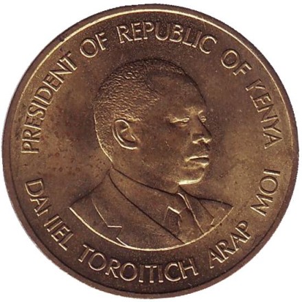Монета 5 центов. 1990 год, Кения. XF. Монета 5 центов. 1990 год, Кения. XF.