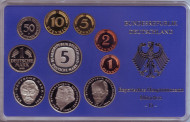 Набор монет ФРГ (10 шт.). 1996 год. (D). Proof. Набор монет ФРГ (10 шт.). 1996 год. (D). Proof.
