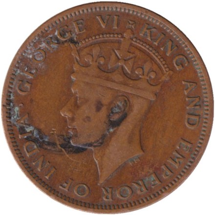 Монета 1 цент. 1939 год, Британский Гондурас (Белиз).