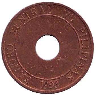 Монета 5 сентимо. 2004 год, Филиппины. Монета 5 сентимо. 2004 год, Филиппины.