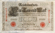 Рейхсбанкнота 1000 марок. 1910 год, Германская империя.