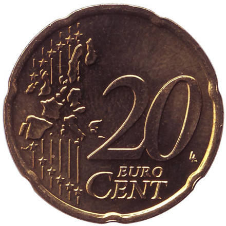 Монета 20 евроцентов. 2006 год, Нидерланды. Монета 20 евроцентов. 2006 год, Нидерланды.