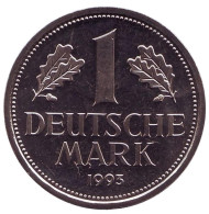 Монета 1 марка. 1993 год (D), ФРГ. Монета 1 марка. 1993 год (D), ФРГ.