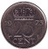 Монета 25 центов. 1973 год, Нидерланды.