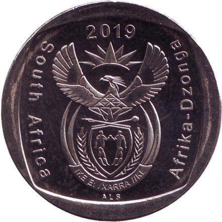 Монета 2 ранда. 2019 год, ЮАР. Экологическое право. 25 лет конституционной демократии в Южной Африке. Монета 2 ранда. 2019 год, ЮАР. Экологическое право. 25 лет конституционной демократии в Южной Африке.