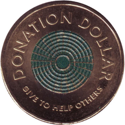 Монета 1 доллар. 2020 год, Австралия. Доллар для пожертвования.