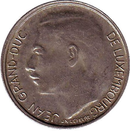 Монета 1 франк. 1978 год, Люксембург.