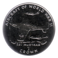 Монета 1 крона, 1995 год, Остров Мэн. Мустанг П 51. Самолеты Второй мировой войны. Монета 1 крона, 1995 год, Остров Мэн. Мустанг П 51. Самолеты Второй мировой войны.