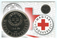 Монета 50 форинтов. 2006 год, Венгрия. 125-летие основания венгерского отделения Красного креста. В открытке. Монета 50 форинтов. 2006 год, Венгрия. 125-летие основания венгерского отделения Красного креста. В открытке.