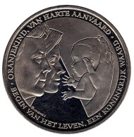 Рождение принцессы Нидерландов Катарины-Амалии. 7 декабря 2003 года. Памятный жетон, Нидерланды.