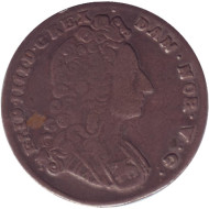 Монета 16 скиллингов. 1715 год, Дания. Фредерик IV. Монета 16 скиллингов. 1715 год, Дания. Фредерик IV.