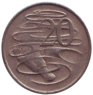 Монета 20 центов. 1978 год, Австралия. Утконос. Монета 20 центов. 1978 год, Австралия. Утконос.