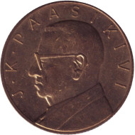 Юхо Кусти Паасикиви. Памятный жетон. 1966 год, Финляндия. Тип 2.