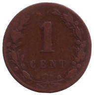 Монета 1 цент. 1880 год, Нидерланды. Монета 1 цент. 1880 год, Нидерланды.