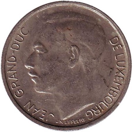 Монета 1 франк. 1970 год, Люксембург.