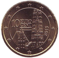 Монета 10 центов. 2015 год, Австрия. Монета 10 центов. 2015 год, Австрия.
