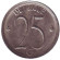 Монета 25 сантимов. 1970 год, Бельгия. (Belgique)