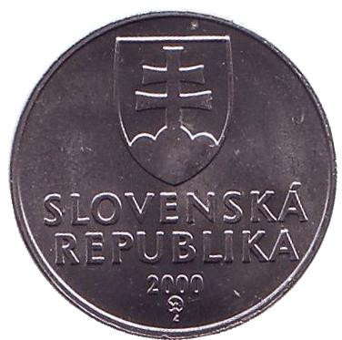 Монета 10 геллеров. 2000 год, Словакия. UNC. Деревянная колокольня. Монета 10 геллеров. 2000 год, Словакия. UNC. Деревянная колокольня.