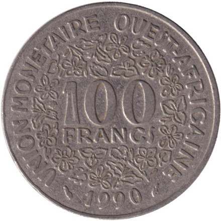 Монета 100 франков. 1990 год, Западные Африканские Штаты.