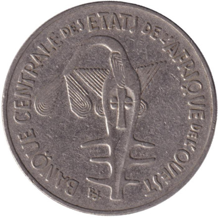 Монета 100 франков. 1990 год, Западные Африканские Штаты. Монета 100 франков. 1990 год, Западные Африканские Штаты.